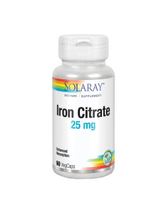Iron 25mg 60 vcaps Solaray